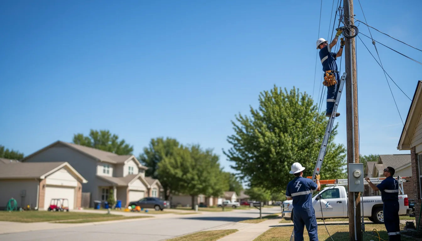 Residential electrician providing installation services in Fairview, WY